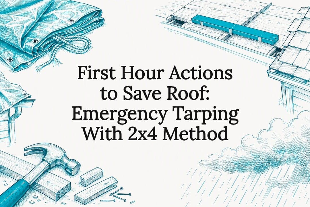 First Hour Actions to Save Roof: Emergency Tarping With 2x4 Method