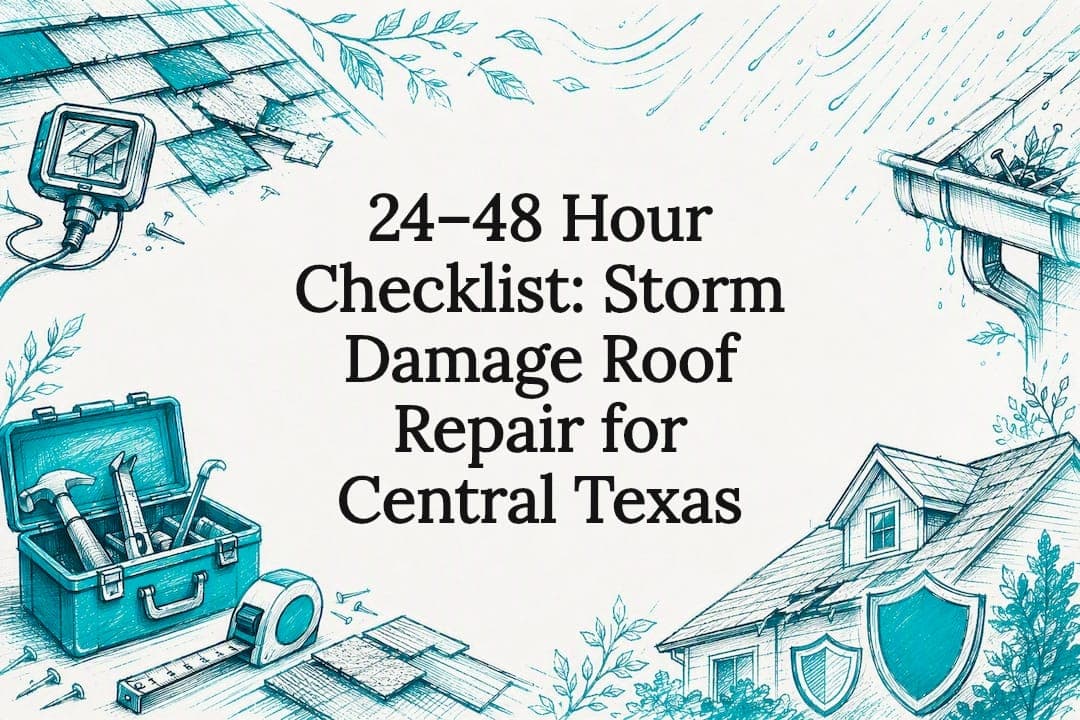 24–48 Hour Checklist: Storm Damage Roof Repair for Central Texas