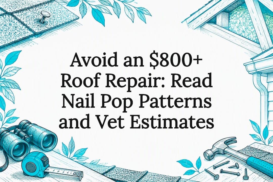 Avoid an $800+ Roof Repair: Read Nail Pop Patterns and Vet Estimates