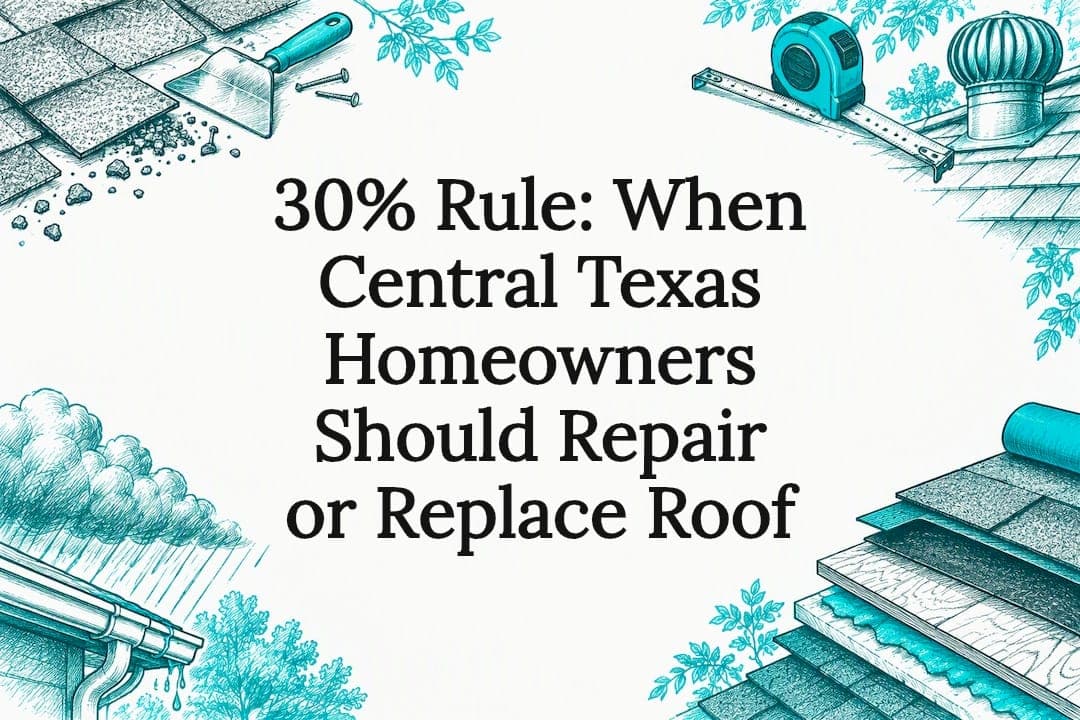 30% Rule: When Central Texas Homeowners Should Repair or Replace Roof