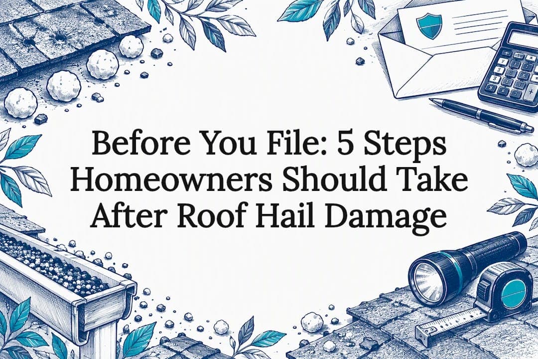 Before You File: 5 Steps Homeowners Should Take After Roof Hail Damage