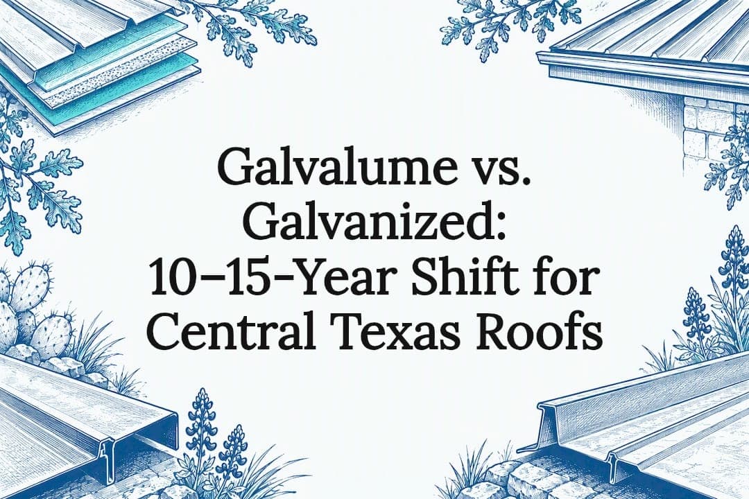 Galvalume vs. Galvanized: 10–15-Year Shift for Central Texas Roofs